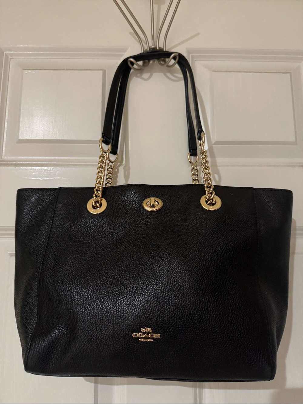 Coach Turnlock Chain Tote Bag | Style 57107 - Picture 1 of 5